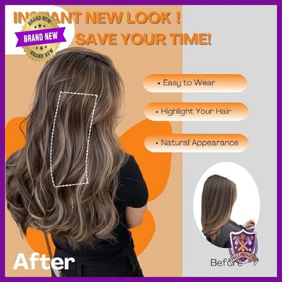 Real Human Hair Clip-In Extensions 14 Inch 6pc Set for Women main image 5